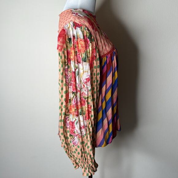 Blank London Anthropologie Miranda Mixed Media Blouse - Picture 5 of 6